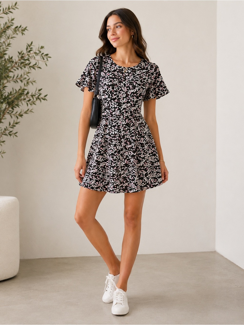 Banana republic flutter sleeve mini dress spring summer